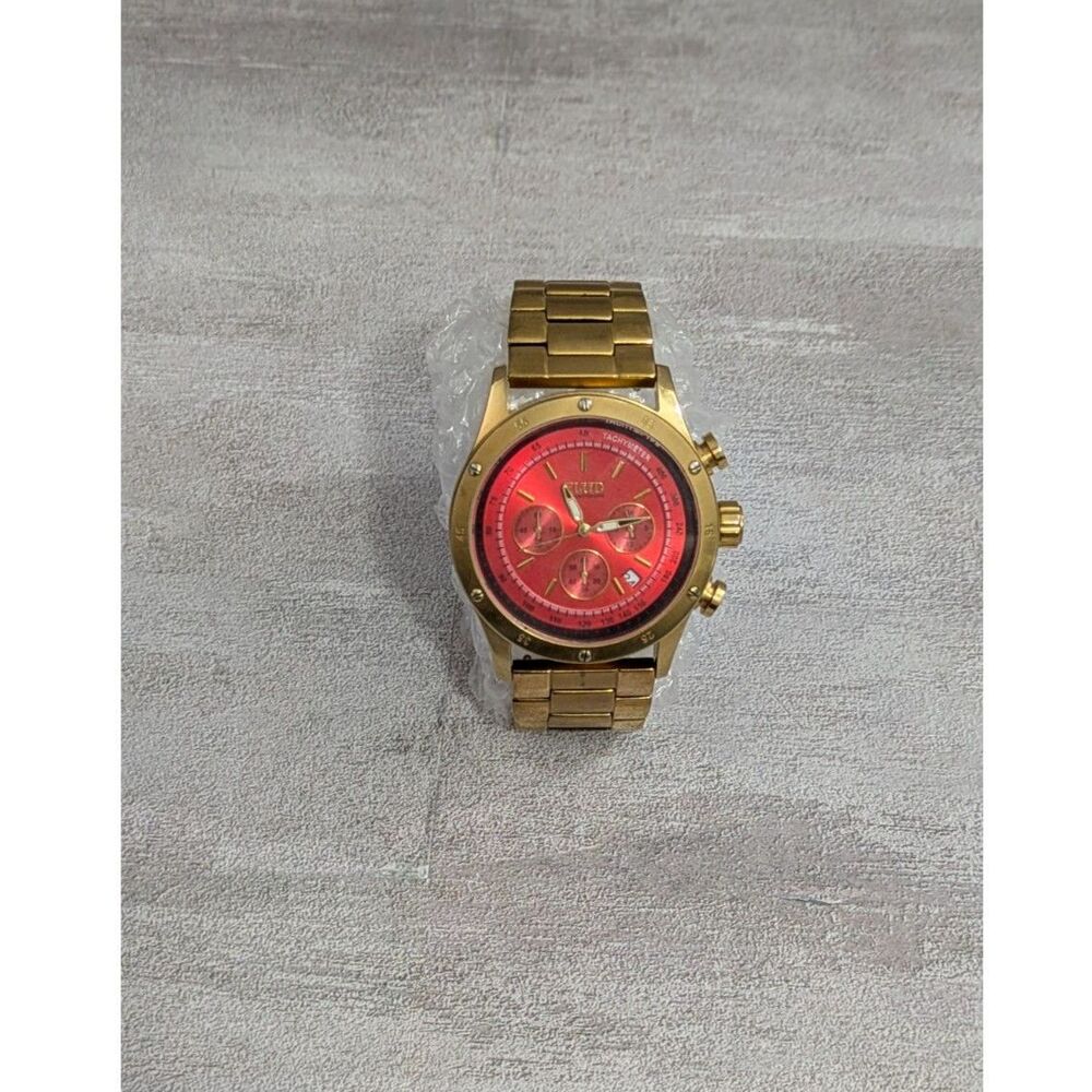 FLUD Chronograph Watch Red Dial - untested